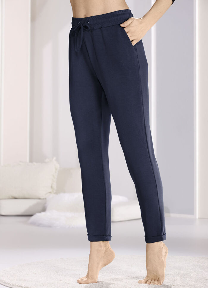 Sov- och fritidsbyxor med fickor och bred resår i midjan MARINE