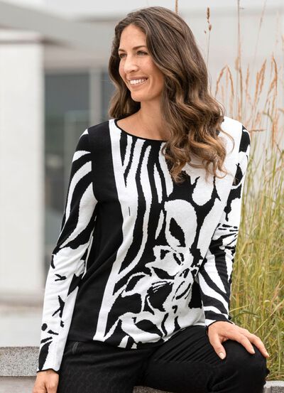 Tröja i jacquarddesign 