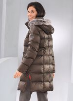 Kort dunkappa med avtagbar huva 