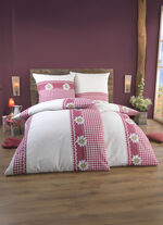 Dubbelsidigt tryckt sängkläderset i lantlig stil