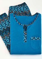 Tv&aring;pack pyjamas med br&ouml;stficka och knappsl&aring; 