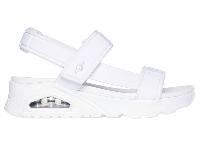 SKECHERS sandal tillverkad av stretchigt textilmaterial VIT
