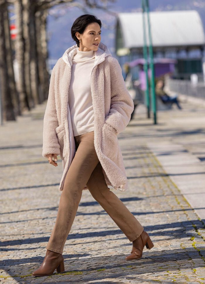 V&auml;ndbar kort kappa i oversized-look 