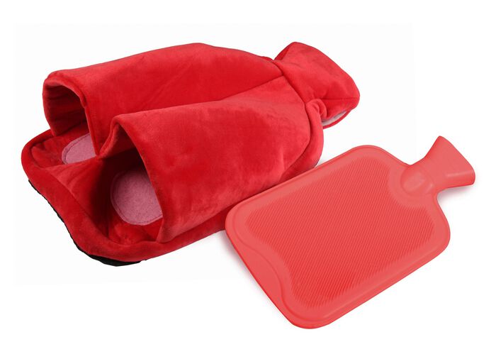 Vital Comfort v&auml;rmeflaska f&ouml;r f&ouml;tterna med mjukt fleece&ouml;verdrag 