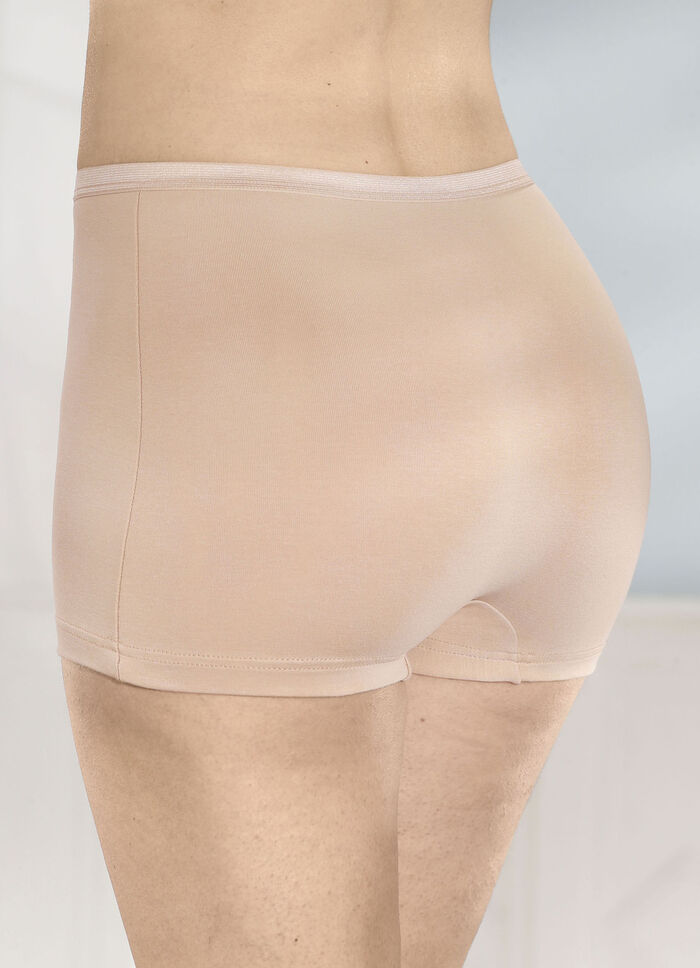 Fyrapack byxor med diskret glänsande resår i midjan 