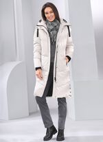 Jacka med fast huva BEIGE