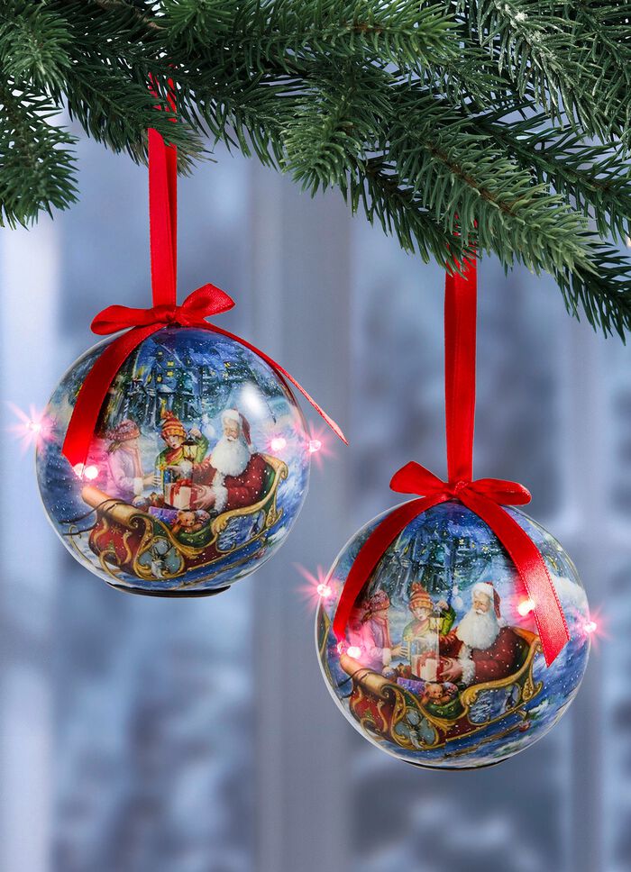 Batteridrivna LED-kulor set om 2 