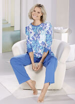 Pyjamas med 3/4-ärmar och långbyxor 