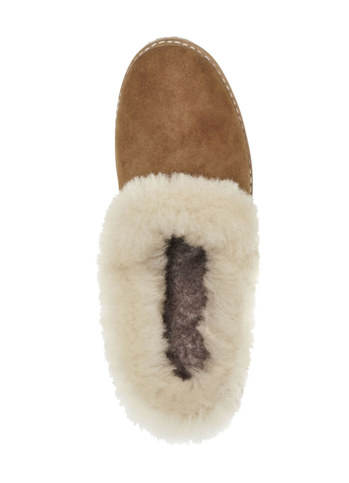 Gemini tofflor gjorda av mjuk, bästa mocka COGNAC-BEIGE
