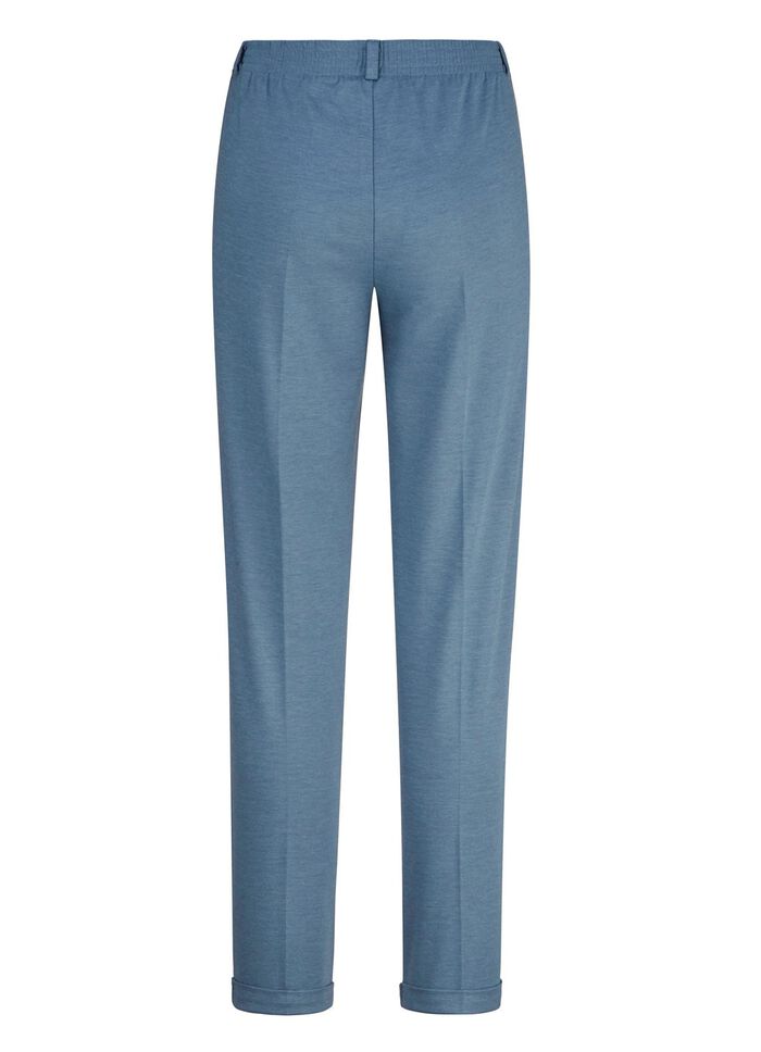 Byxor med res&aring;r i midjan baktill 