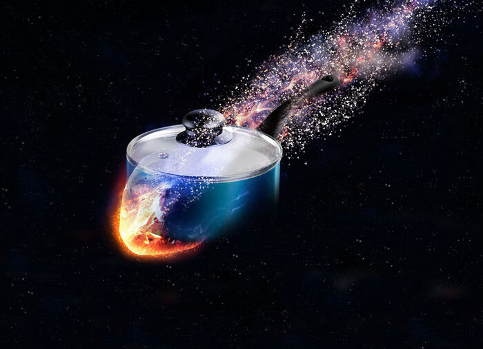 Meteor 6-delad gryta med diamantkeramisk non-stick premiumbeläggning, 