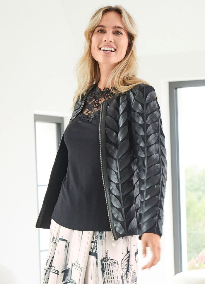 Kort l&auml;derjacka fr&aring;n STILSCHMIEDE 