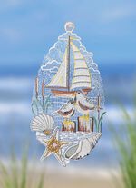 F&ouml;nsterbild kustk&auml;rlek gjord av &auml;kta Plauenspets 