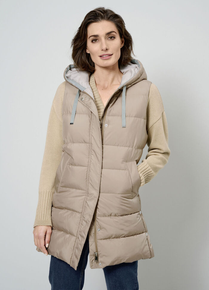 Quiltad v?st med 2-v?gs dragkedja 