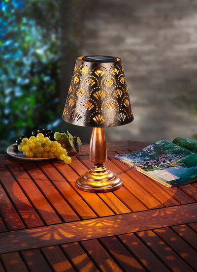 Exceptionellt vacker solcellsbordslampa 