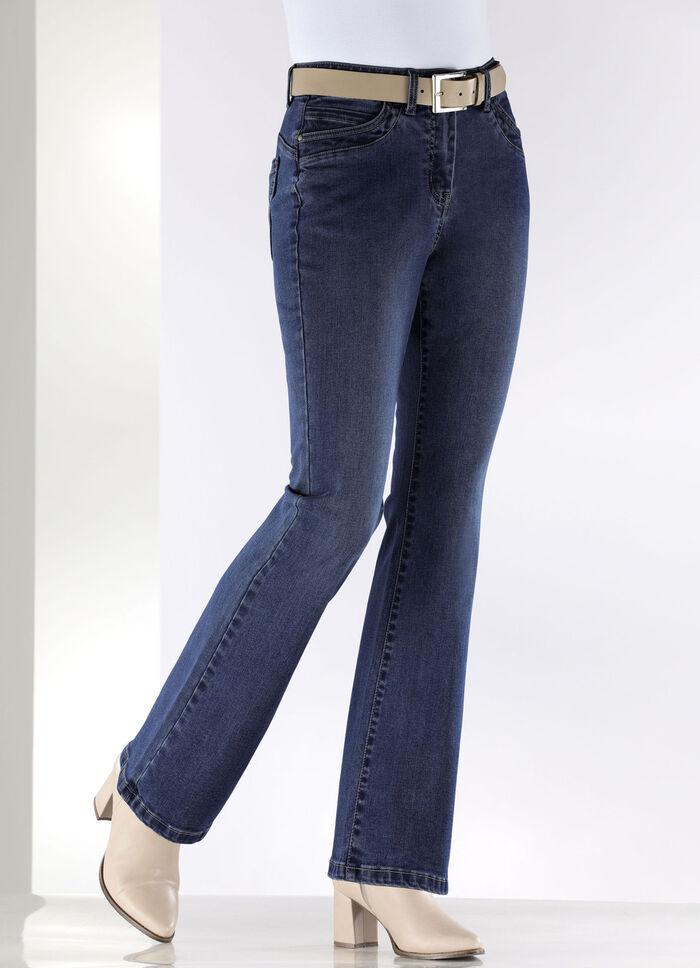5-ficks jeans DUNKELBLAU