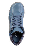 Andrea Conti snörstövlar med rutig textilmanschett JEANS