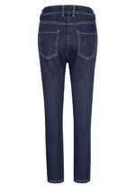 Ankellånga jeans i 5-ficksform DUNKELBLAU