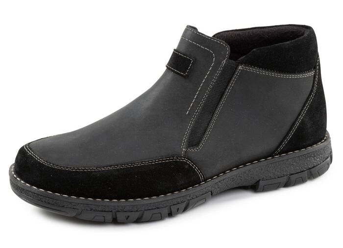 GINO GALANTE, klassiska herrst&ouml;vlar, med uttagbar fotb&auml;dd SVART