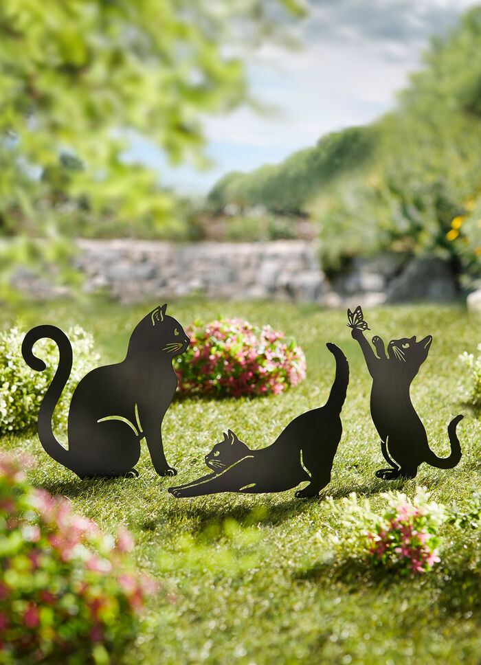 Trädgårdspålar i metall, set om 3 