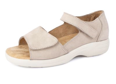 Bekv&auml;ma sandaler, bredlek H, med kardborrekn&auml;ppning 