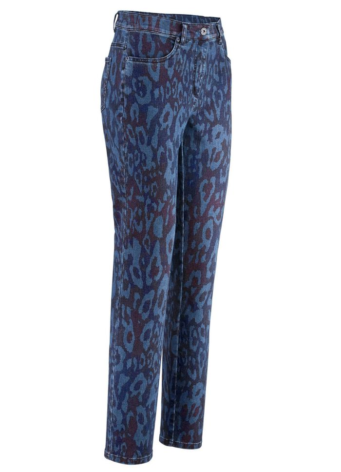 Jeans med trendig djurp&auml;lsdesign 