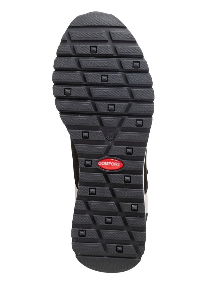 ELENA EDEN, trendiga damsneakers, vidd G, med uttagbar fotb&auml;dd SVART KISEL