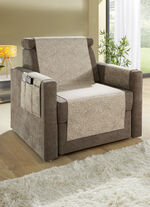 Hemaccessoarer med kedjad finish i melangelook NATUR