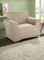 Stretchöverdrag med optimal passform BEIGE