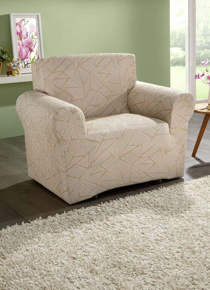 Stretchöverdrag med optimal passform BEIGE