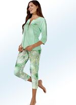 Pyjamas med 3/4-lång ärm och 7/8-lång byxa MINT-FÄRG
