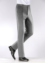 Trendiga "Klaus Models"-byxor med resår i midjan i 4 färger MELLANGRÅ MELERAD