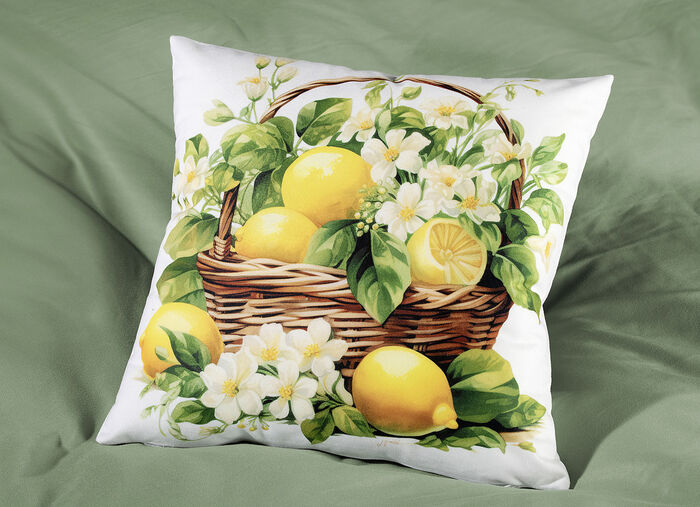 Lemon kuddfodral med dragkedja 