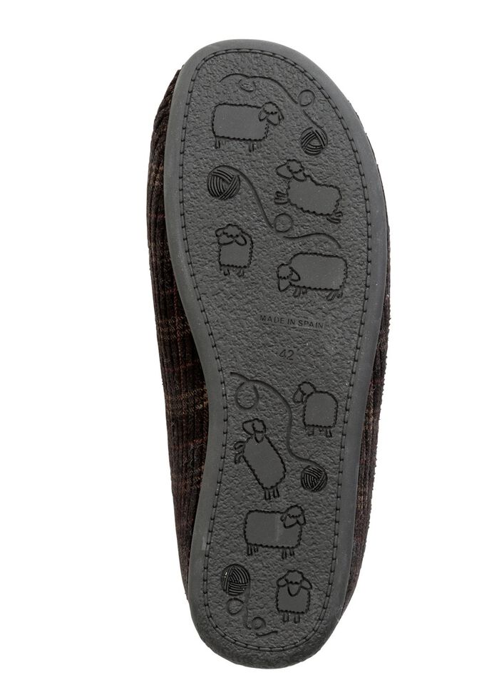 Textiltofflor med avtagbar fotb&auml;dd 