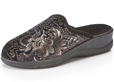 Tofflor med blomm&ouml;nster 