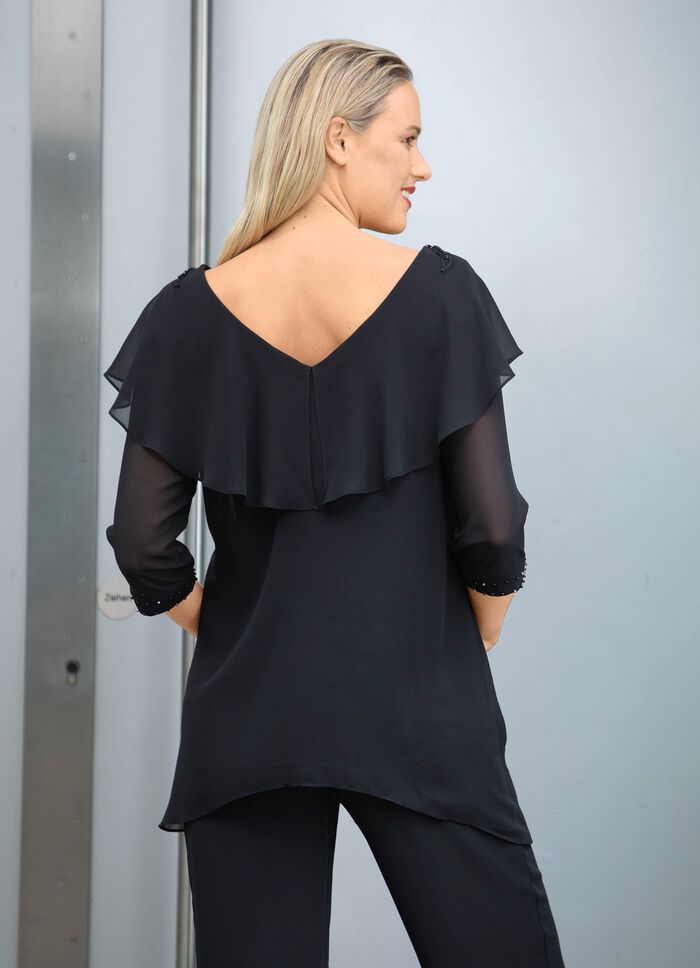 Kombination, 2 stycken med gnistrande dekorativa p&auml;rlor 