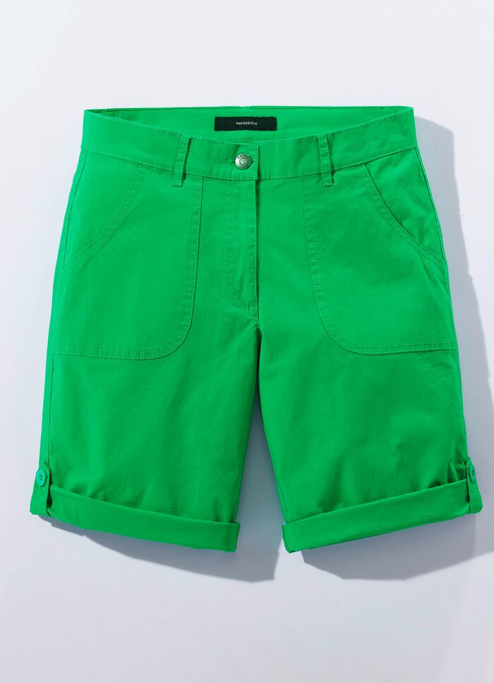 Bermudashorts med dekorativa remmar 