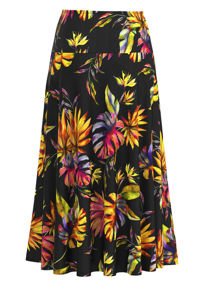 Kjol med briljant färgtryck 