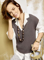 Tröja med nedsänkta axlar TAUPE