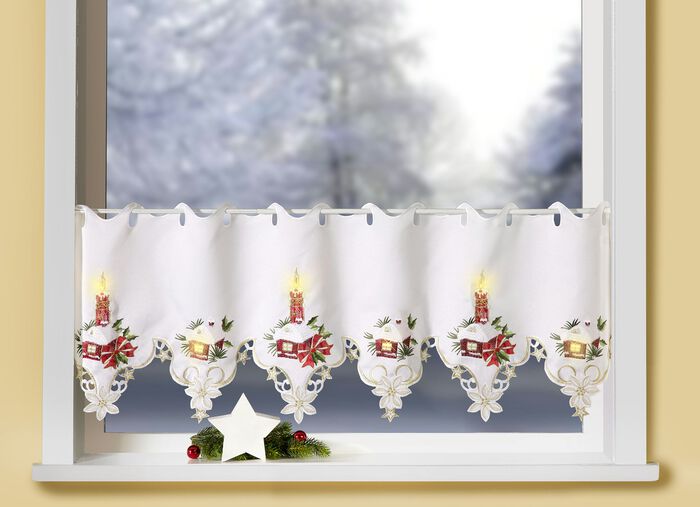 Korta persienner med integrerade LED-ljus 