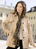 Halsduk med rovdjurspäls och zebramotiv 