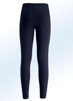 Leggings i en intressant blandning av material JEANS BLÅ