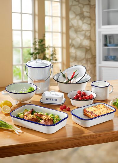 Emaljserie gjord av slitstark st&aring;lemalj 