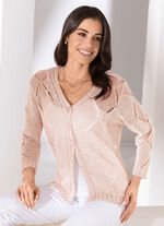 Kofta av fint glänsande garn 