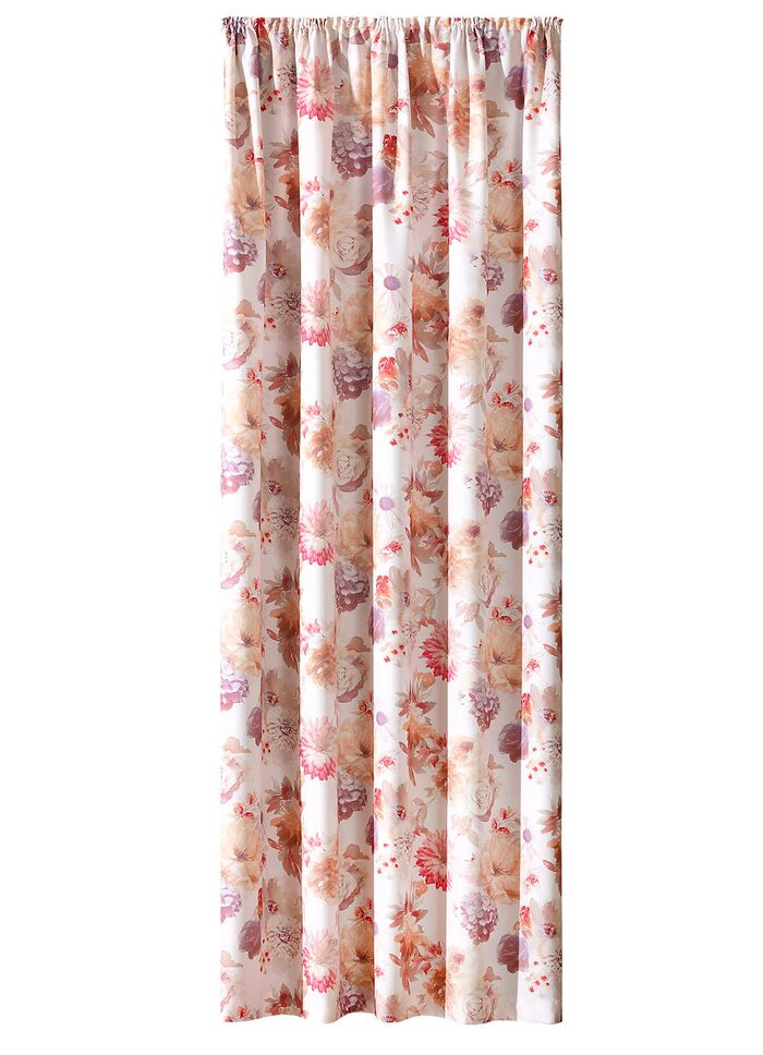 Blommig design &ouml;ver gardinen 