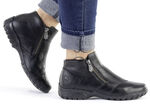 Rieker bootie med dekorativ quiltning, 