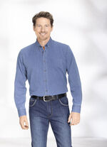 Skjorta med button-down krage JEANSBLAU