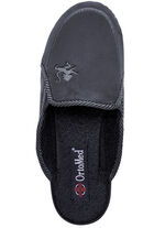 Tvåpack, klassiska herrtofflor, bredd H, med resårband BLÅ+SVART