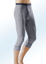 Vadl&aring;ng l&aring;ngkalsonger i trepack av finribbat material med gylf, f&auml;rgade 