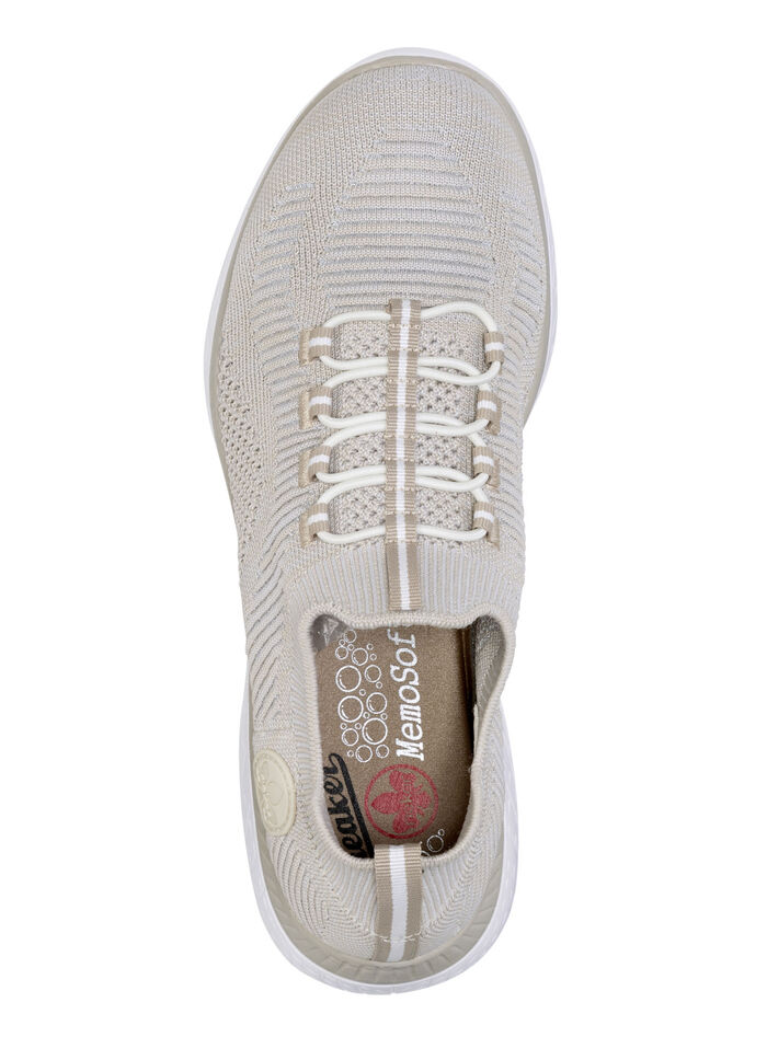 Rieker, lätta damsneakers, bredd G, med MemoSoft textilinnersula, 